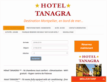 Tablet Screenshot of hotel-tanagra-palavas.com